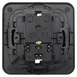 Double prise avec terre Espen noir composable-Jacobsen Clearance