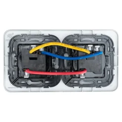 Double prise avec terre prêt câblée Espen aluminium composable-Jacobsen Hot