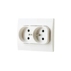 Double prise en saillie blanc complet^ Discount