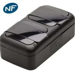 Double prise 2P+T étanche IP54- - Noir - NF^Viko By Panasonic Hot