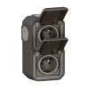 Double prises 2 pôles avec terre verticales Plexo anthracite en saillie-Legrand New