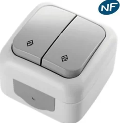 Double va et vient étanche IP54 - - Gris - NF-Viko By Panasonic Sale