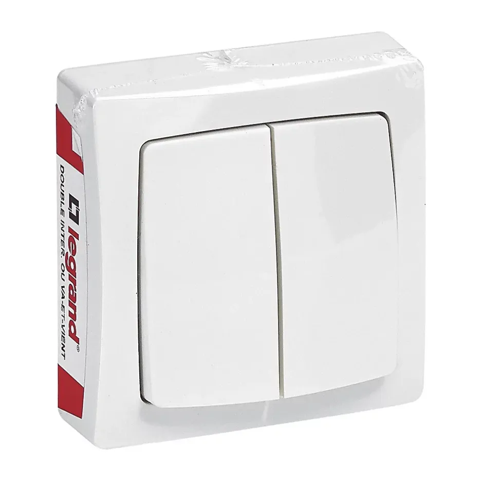 Double va-et-vient ASL blanc-Legrand