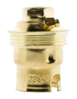 Douille À Baïonnette B22. 150 W. Coloris Or Acier Laitonné 1 Bague^Zenitech Online