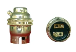 Douille culot B22 laiton simple bague^Diall Hot