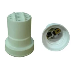 Douille culot E27 résine blanche^Diall Online