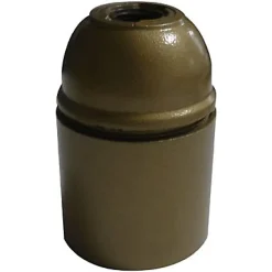 Douille culot E27 thermoplastique or chemise lisse^Diall Clearance