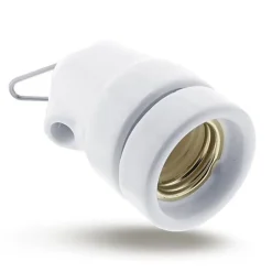 Douille E27 Blanche en Porcelaine Élégance Lumineuse pour l'Été^Lnd Sale