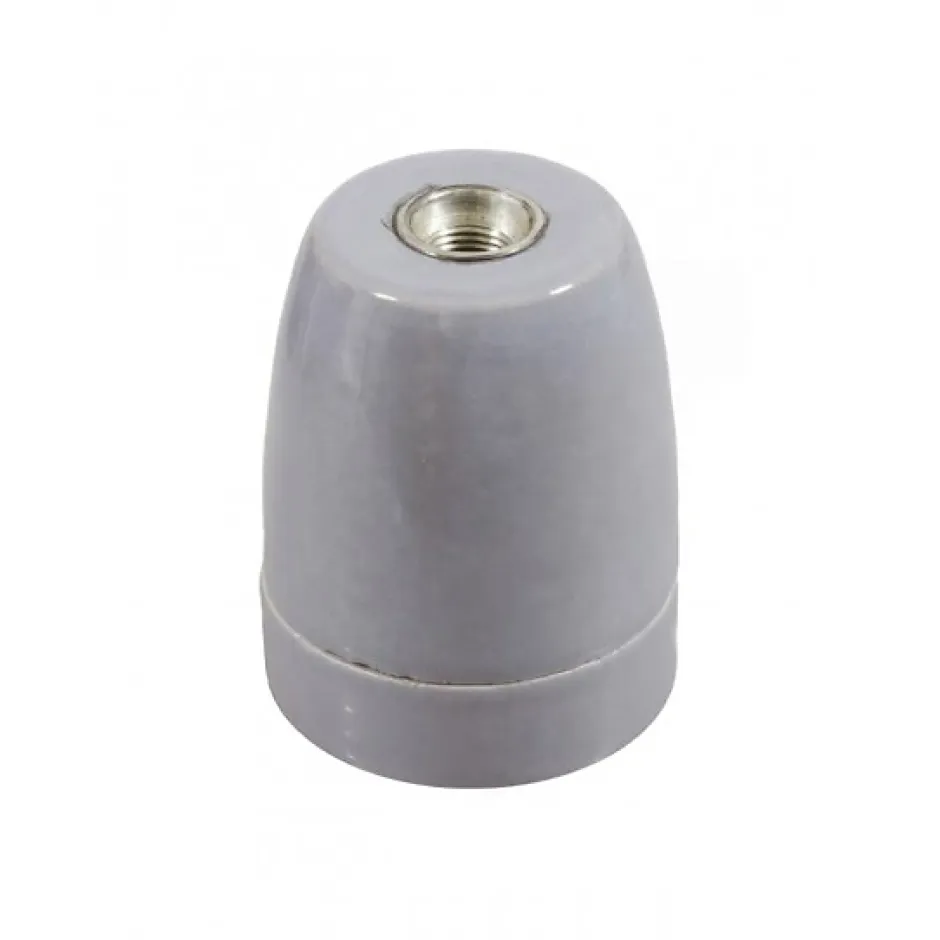 Douille E27 en Porcelaine Grise - Déco Vintage-Lnd Outlet