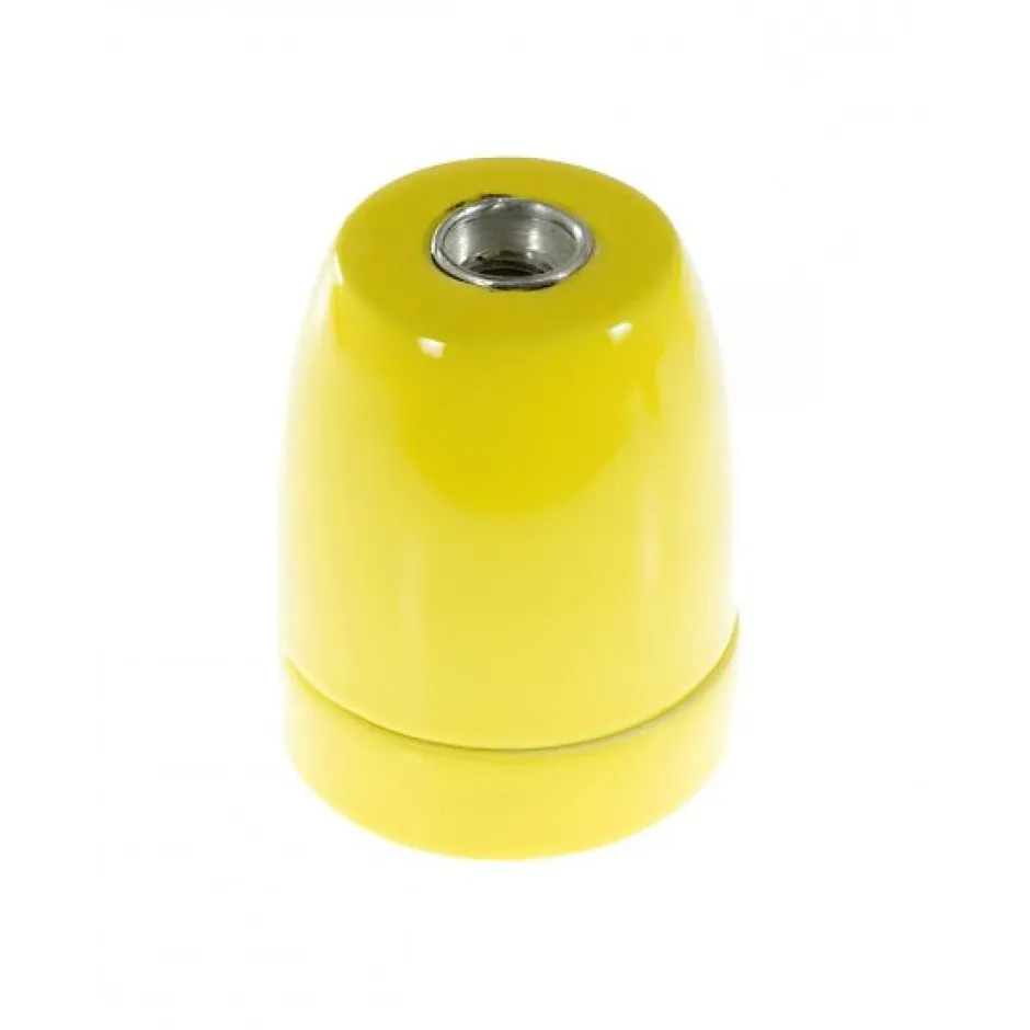 Douille E27 en Porcelaine Jaune - Déco Vintage^Lnd Best