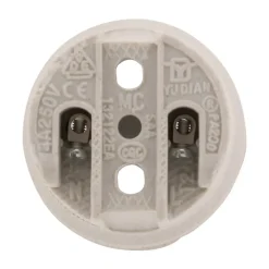 Douille E27 porcelaine à vis - Blanc -^Zenitech Clearance