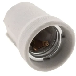 Douille E27 porcelaine à vis - Blanc -^Zenitech Clearance
