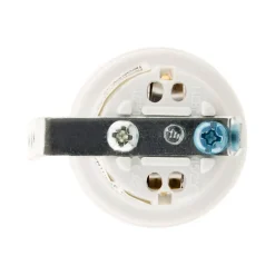 Douille E27 résine avec patte équerre - Blanc --Zenitech Sale