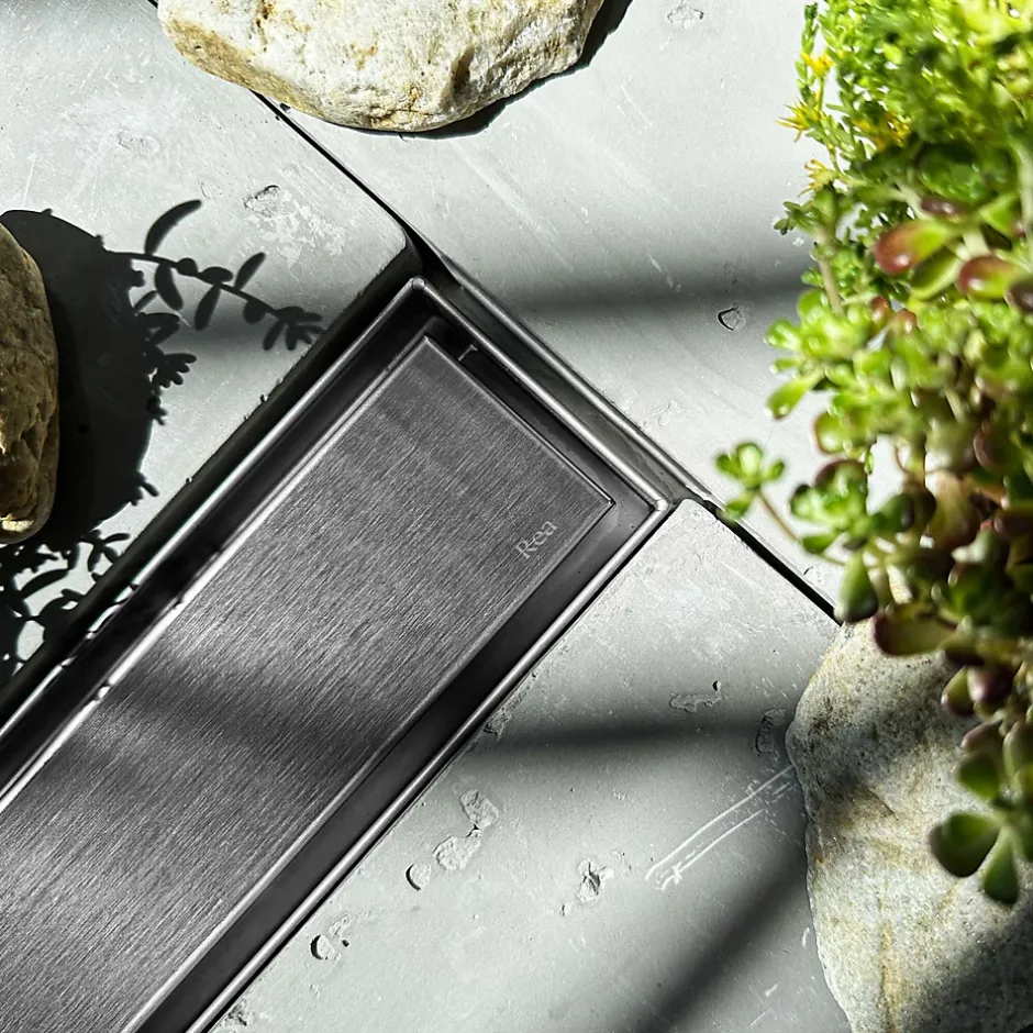 Drain Linéaire Neox Pro 90 Brush Steel-Rea Discount