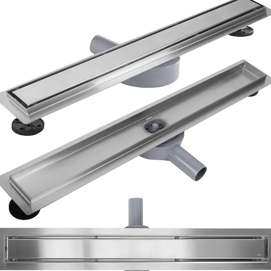 Drain Linéaire Neox Pro 90 Brush Steel-Rea Discount