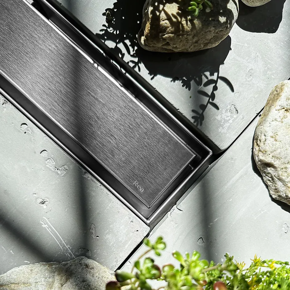 Drain Linéaire Neox Pro 90 Brush Steel-Rea Discount