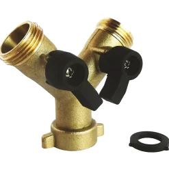 Dérivation 2 voies en Y vannes d'arrêt 1/4 de tour mâle 20/27-Somatherm for you