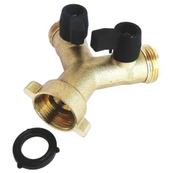 Dérivation 2 voies en Y vannes d'arrêt 1/4 de tour mâle 20/27-Somatherm for you