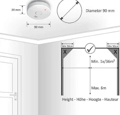 Détecteur de fumée - Conforme à la Norme européenne EN14604, Blanc^Nature Pro Sale