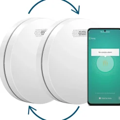 Détecteur de fumée Smart Connect & Link connectable et WiFi - Alarme incendie connecte Tuya et Smartlife - 2 pieces^Aroha Best