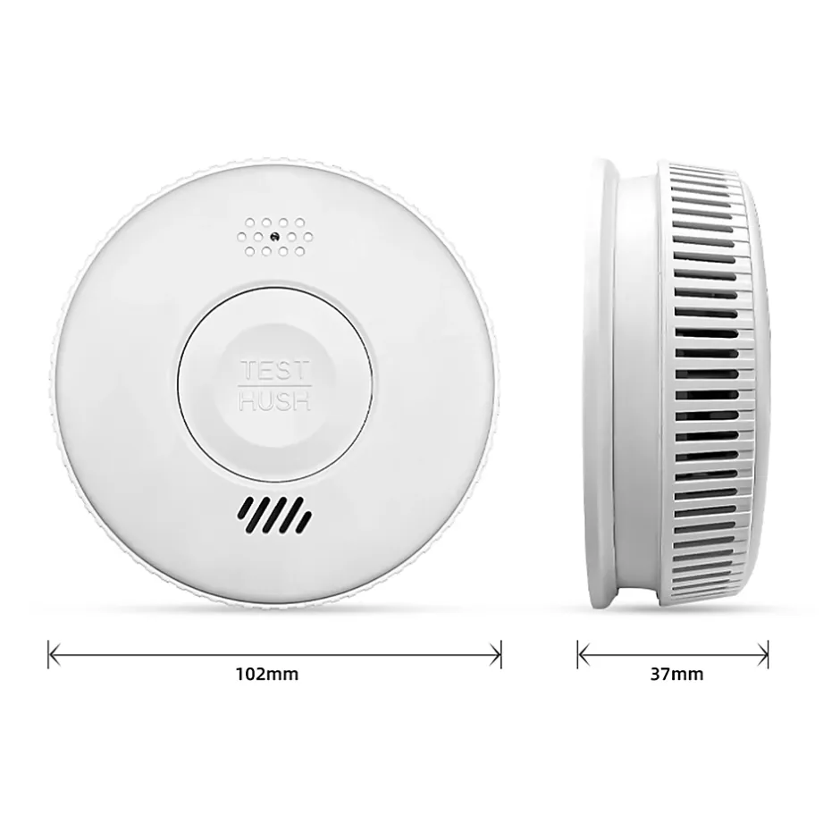 Détecteur de fumée CE EN14604 - Pile 3 ans remplaçable incluse + Kit de fixation magnétique^Kyf Online