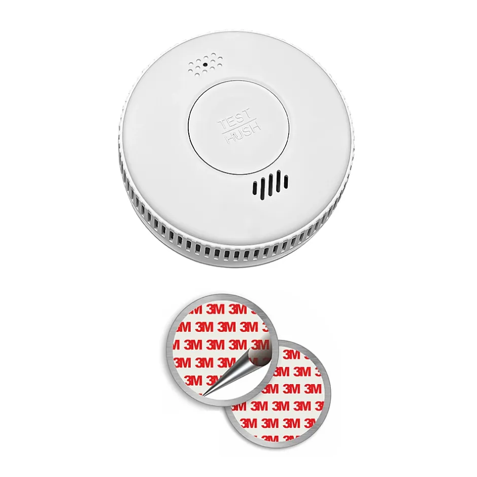 Détecteur de fumée CE EN14604 - Pile 3 ans remplaçable incluse + Kit de fixation magnétique^Kyf Online