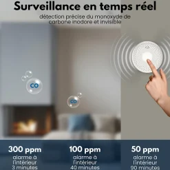 Détecteur de fumée et de monoxyde de carbone interconnecté Link - Alarme incendie et CO interconnectable - 2 pièces-Aroha Clearance