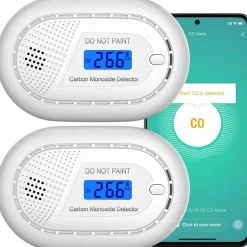 Détecteur de monoxyde de carbone Smart Connect WiFi - Batterie 10 ans - Alarme de CO connecte Tuya et Smartlife - 2 pièces^Aroha Online