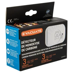 Détecteur de monoxyde de carbone 3 ans^Evacuate Discount