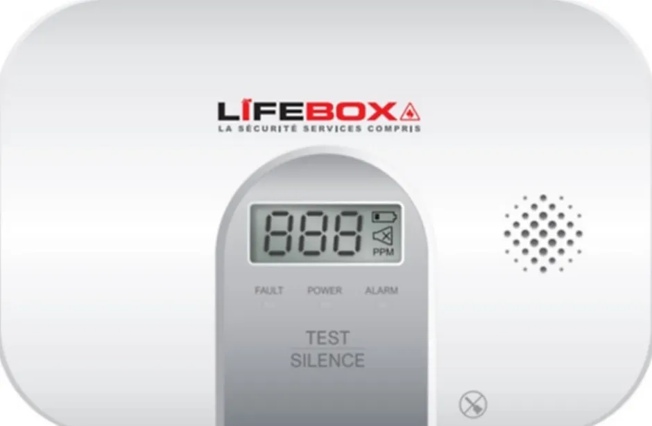 Détecteur de monoxyde de carbone digital Lifebox- Outlet