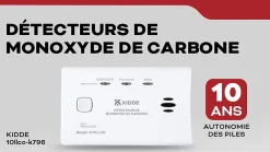 Détecteur de monoxyde de carbone K10LLCO-Kidde Online