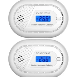 Détecteur de monoxyde de carbone Safety Pro - Batterie 10 ans - Alarme de CO portable, capteur de CO - 2 pièces^Aroha