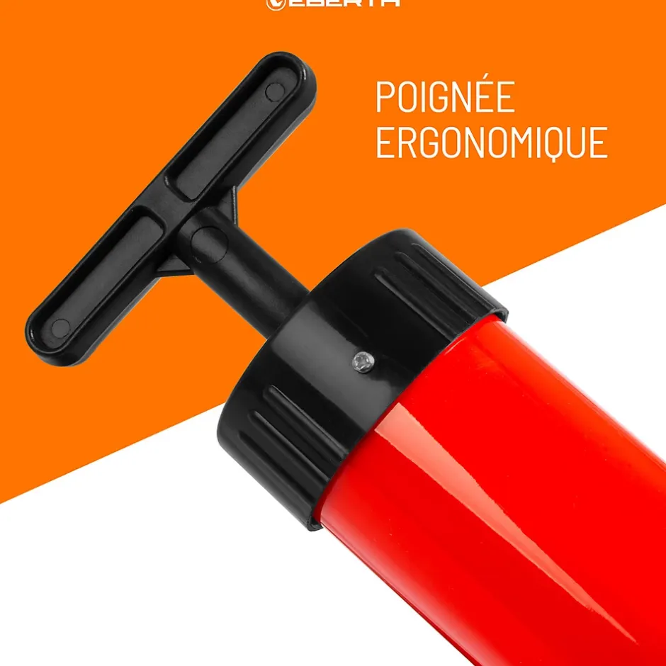 Pompe de nettoyage de tuyaux pour un nettoyage efficace des lavabos, douches et baignoires, diamètre de l'embout 90 mm^Eberth