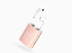 Ecouteurs connectés Bluetooth boîtier rose-BigBen Connected