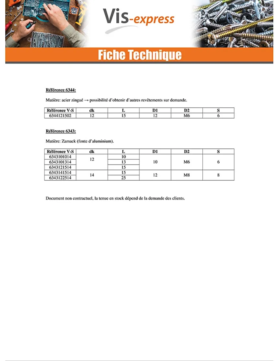 Ecrou Clé de 8 HC8 M8 14X15 Acier zingué - 1 pièce^Vis Express Sale