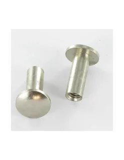 Ecrou Relieur Tête bombée M4X12 4X14 Laiton chrome - 1 pièce-Vis Express Discount