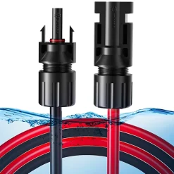 Elfcam - 2 Câbles Solaires 4mm² 15m, Connecteurs M/F, 12AWG, DC1500V, IP68, Anti-UV, Certifié TUV^Elfcam-shop Outlet