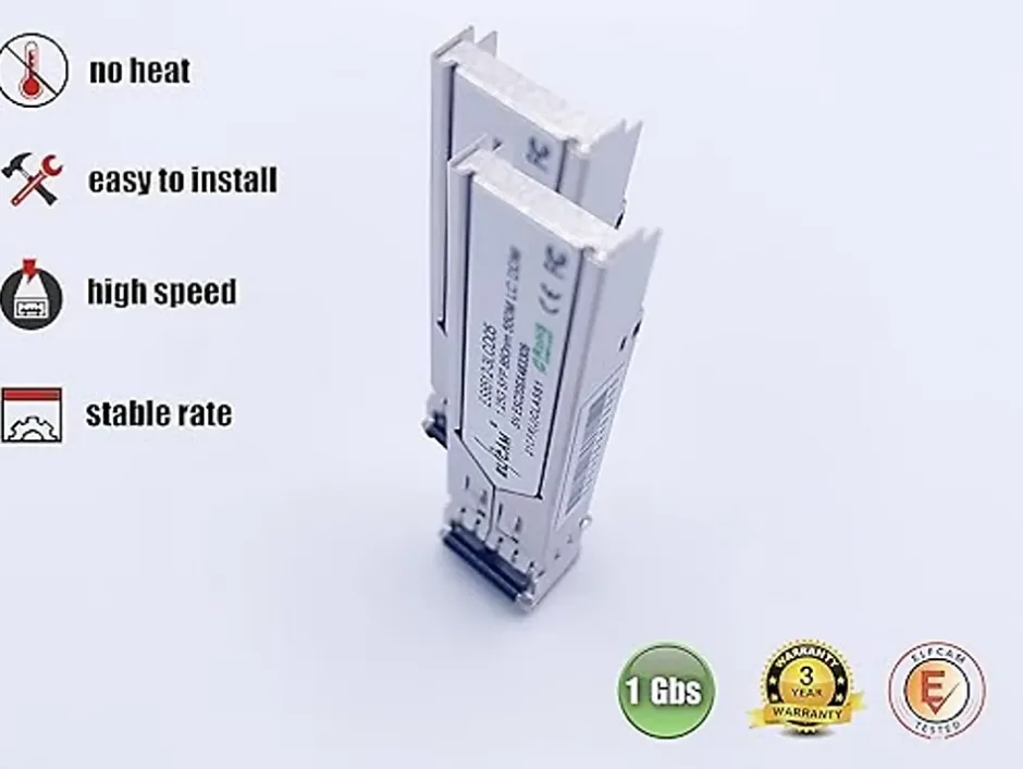 Elfcam - 2 Modules SFP 1,25 Gbps LC/UPC Duplex Multimode 850nm, 550m, Transceiver Fibre Optique Performant-Elfcam-shop Discount