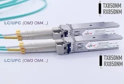 Elfcam - 2 Modules SFP 1,25 Gbps LC/UPC Duplex Multimode 850nm, 550m, Transceiver Fibre Optique Performant-Elfcam-shop Discount