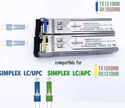 Elfcam - 2 Modules SFP BIDI 1,25 Gbps LC/UPC Monomode OS2, DDM, 10 km, TX 1310/RX 1550 & TX 1550/RX 1310-Elfcam-shop Sale