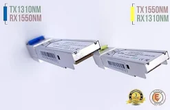 Elfcam - 2 Modules SFP BIDI 1,25 Gbps LC/UPC Monomode OS2, DDM, 10 km, TX 1310/RX 1550 & TX 1550/RX 1310-Elfcam-shop Sale