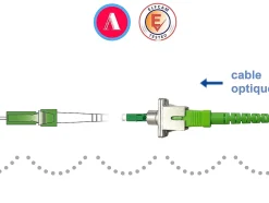 Elfcam - Adaptateur Fibre Optique Monomode Simplex LC/APC Mâle à SC/APC Femelle, Lot de 1-Elfcam-shop Sale