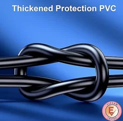 Elfcam - Câble Ethernet RJ45 Cat 7 SFTP 8m (Rond Noir), 10Gbps, 600MHz, Cuivre, Anti-Interférences-Elfcam-shop Sale