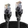 Elfcam - Câble Ethernet RJ45 Cat 7 SFTP 10m (Rond Noir), 10Gbps, 600MHz, Cuivre, Anti-Interférences^Elfcam-shop Online
