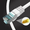 Elfcam - Câble Ethernet RJ45 Cat 7 SFTP 20m (Rond Blanc), 10Gbps, 600MHz, Cuivre, Anti-Interférences-Elfcam-shop Online