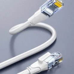 Elfcam - Câble Ethernet RJ45 Cat 7 SFTP 20m (Rond Blanc), 10Gbps, 600MHz, Cuivre, Anti-Interférences-Elfcam-shop Online
