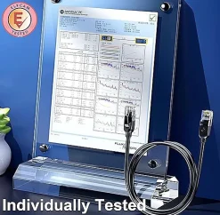 Elfcam - Câble Ethernet RJ45 Cat 7 SFTP 1m (Rond Noir), 10Gbps, 600MHz, Cuivre, Anti-Interférences-Elfcam-shop