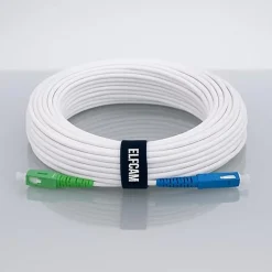 Elfcam - Câble Fibre Optique SC-APC à SC-UPC - 20m (Blanc), Jarretière Optique 9/125um, Compatible Freebox, Livebox^Elfcam-shop Hot
