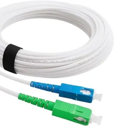 Elfcam - Câble Fibre Optique SC-APC à SC-UPC - 15m (Blanc), Jarretière Optique 9/125um, Compatible Freebox, Livebox^Elfcam-shop Sale