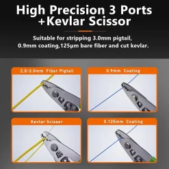Elfcam - 4-en-1 Pince à Dénuder et Ciseaux Kevlar, FTTH Fibre Optique, Outil Pro Techniciens-Elfcam-shop Best